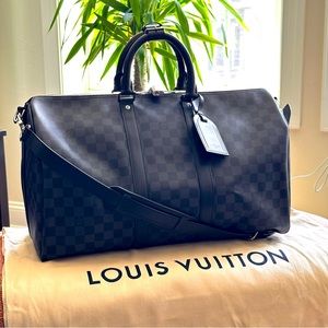 Keepall 45 Bandouliere Damier Graphite